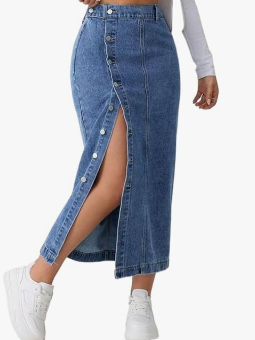 Never Worn - Women's Demin Midi Jean Skirt